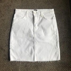 White Denim Mini Skirt From Just Black